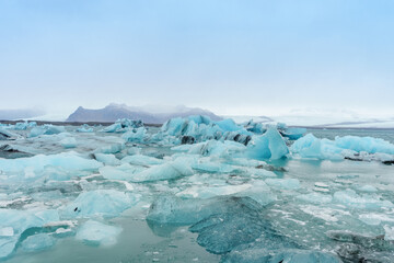 Diamond Beach Iceland tourist destination stock photo print 2024