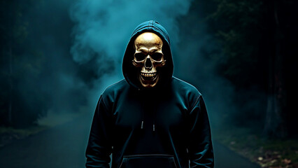 Front view of Human skull , natural human skull on isolated