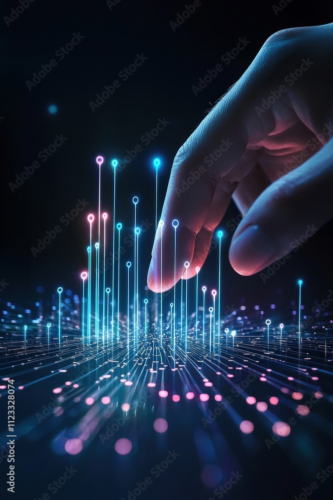 Poster person using biometric authentication to access secured documents