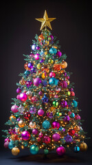 Obraz premium SNSで使える縦長のクリスマスツリー