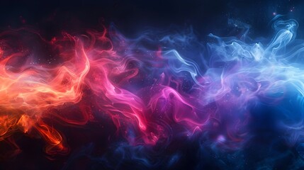 Fototapeta premium A colorful, swirling mass of fire and smoke
