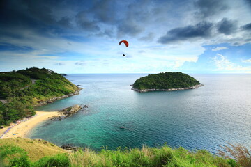 Beautiful Andaman Sea from Windmill View Point near Laem Promthep Cape, Phuket, Thailand 