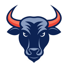 bull in a background