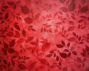 Fototapeta premium Elegant red leaf pattern on textured background creates a warm and inviting atmosphere for decor