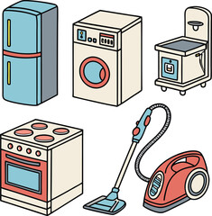 Home Appliance Vector Icon Set