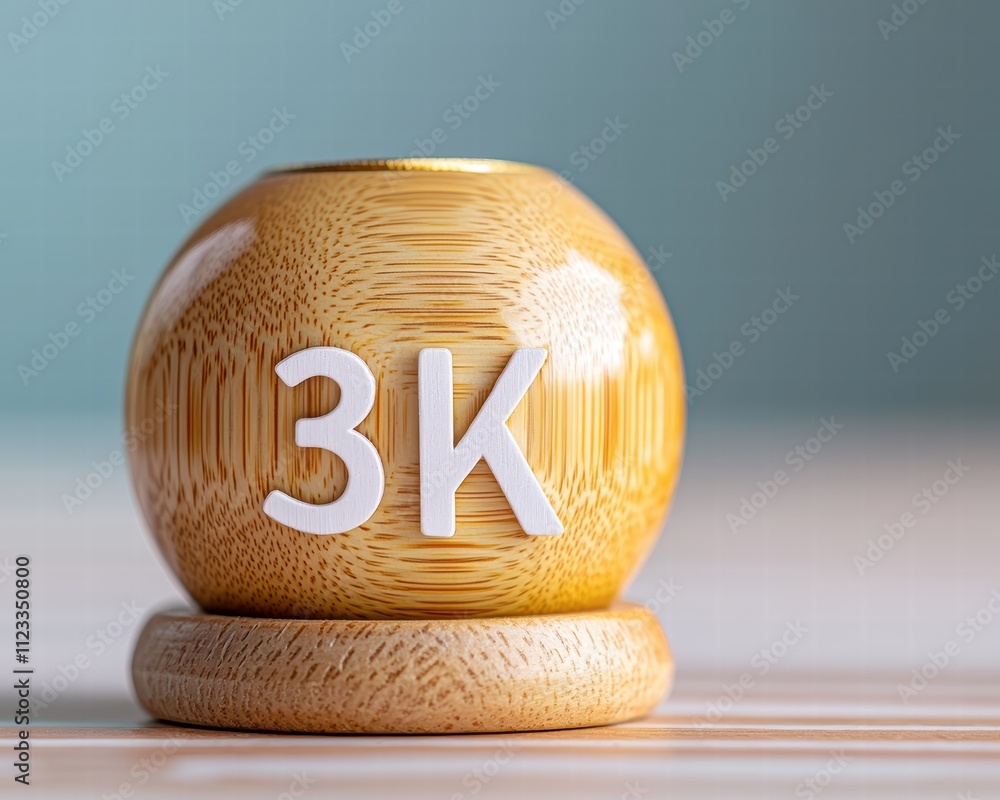 Poster a wooden orb displaying 
