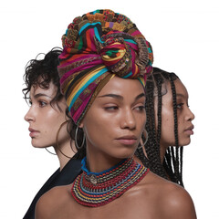 Afro Black Woman PNG Element Mulher negra afro