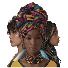 Afro Black Woman PNG Element Mulher negra afro