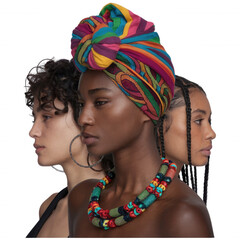 Afro Black Woman PNG Element Mulher negra afro