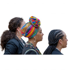 Afro Black Woman PNG Element Mulher negra afro