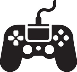 Gaming Controller Silhouette Vector Icon Design