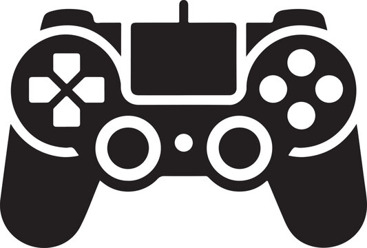 PS4 Controller Silhouette Vector Icon Design