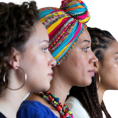 Afro Black Woman PNG Element Mulher negra afro