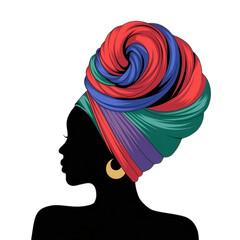 Afro Black Woman PNG Element Mulher negra afro