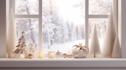 snow scene Zoom background, wallpaper, holiday 