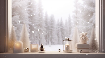 snow scene Zoom background, wallpaper, holiday 
