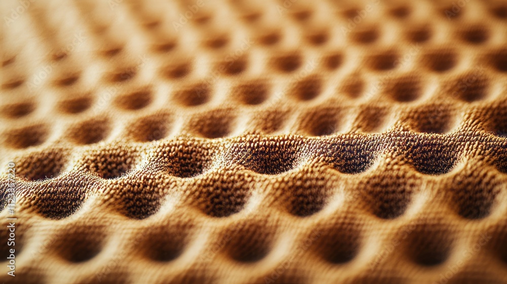 Poster close-up view of textured fabric highlighting intricate patterns and depth during daylight hours in 