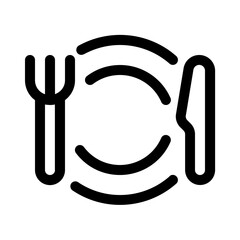 time to eat line icon, perfect for user interface project