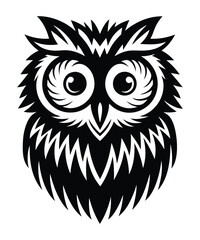 Fototapeta premium Owl vector silhouette