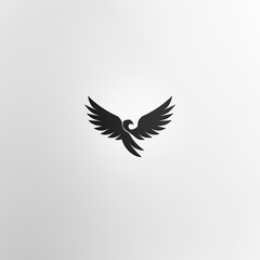 Fototapeta premium Black Hawk Silhouette Bird of Prey Logo Design