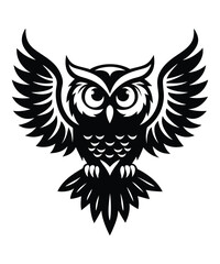 Fototapeta premium Owl vector silhouette