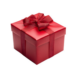 Obraz premium Red gift box icon isolated on transparent or white background, png