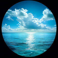 Caribbean Blue Skies and Dreamy Horizons &ndash; Inspirational, Scenic Landscape, Tropical Paradise