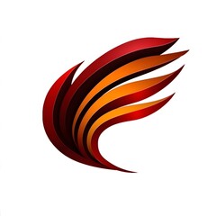 Obraz premium Abstract red and orange wave design. Dynamic and modern.