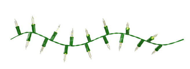 Obraz premium Yellow Christmas String Lights in 3D Render with transparent background