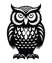 Obraz premium Owl vector silhouette