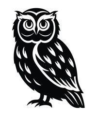 Obraz premium Owl vector silhouette