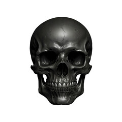 Obraz premium Black skull on transparent background