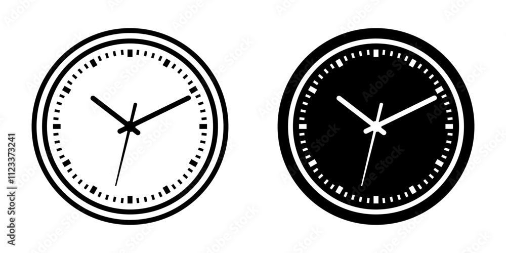 Aufkleber clock icon set. wall clock sign. for mobile concept and web design. vector illustration on white bac