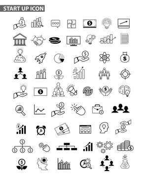 Collection Of Business Start Up Icon
