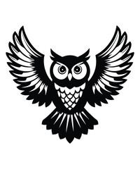 Obraz premium Owl vector silhouette