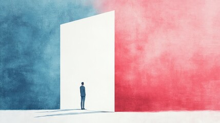 Obraz premium business presentation board flat design side view corporate meeting watercolor Complementary Color Scheme