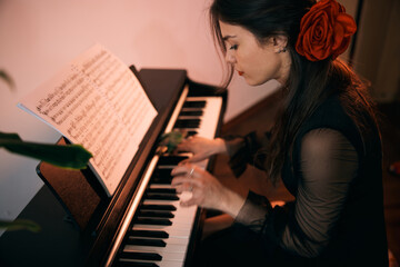 Woman Playing Piano