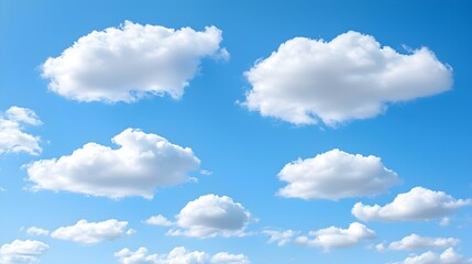 Obraz premium A blue sky with many clouds