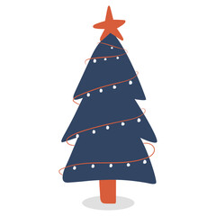 Fototapeta premium Christmas Tree Clipart Decoration Element