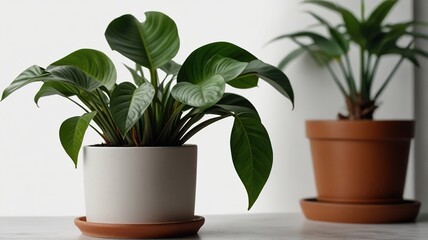 Fototapeta premium Indoor Plant Leaf PNG on White Background - Houseplant Illustration