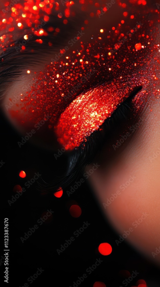 Poster vibrant red and orange bokeh lights create a festive and spooky atmosphere against a dark backdrop. 