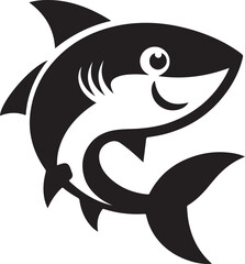 Shark silhouette vector art, shark vector icon