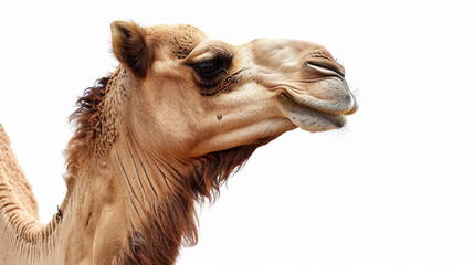 Obraz premium camel on an isolated white background, object focused, png, stock image, hd quality