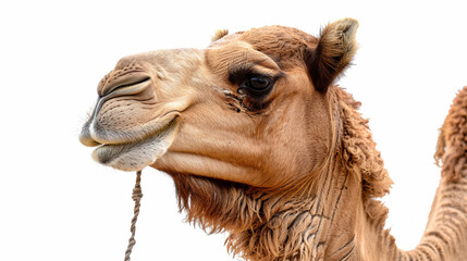 Obraz premium camel on an isolated white background, object focused, png, stock image, hd quality