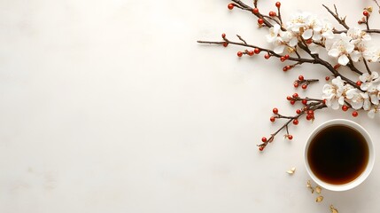 A traditional tea ceremony setup with red and gold accents for Chinese New Year celebrations