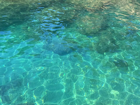 Tropical turquoise blue ocean clean water 