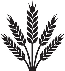 Fototapeta premium Wheat Silhouette Vector Illustration Design Art
