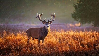 Obraz premium Deer male buck ( Cervus elaphus ) during rut