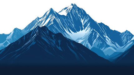 Fototapeta premium Majestic Snow-Capped Mountains Rising Against a Clear Blue Sky, Showcasing the Serenity and Beauty of Nature in a Vibrant Color Palette for Scenic Landscapes