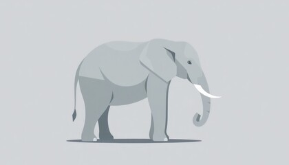 Fototapeta premium elephant flat design
